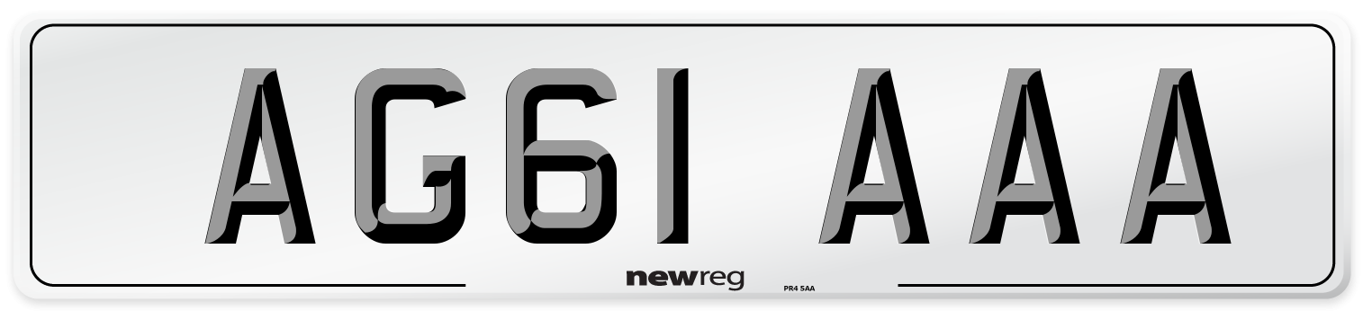 AG61 AAA Number Plate from New Reg